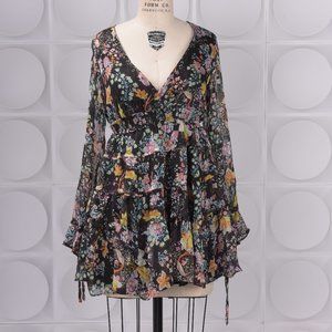 Free People Boho Floral Print Dress | Sz XS